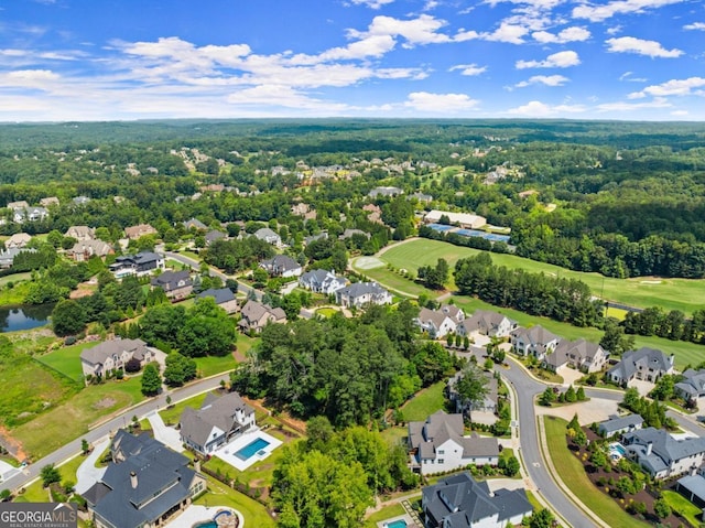 5021 Kings Close, Alpharetta, GA 30004 - aerial view of residential area with a heavily wooded area