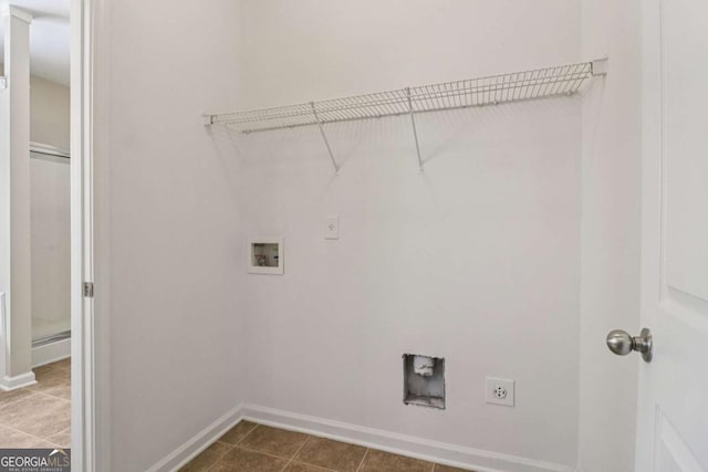 1755 Rutland Pass Dr, Lawrenceville, GA 30045 - laundry area with hookup for an electric dryer, washer hookup, and tile patterned flooring