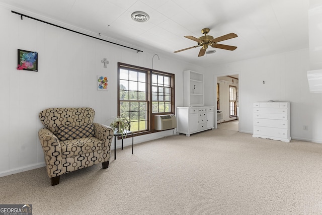 2540 Sugar Hill Rd, Unadilla, GA 31091 - living area featuring ceiling fan and carpet floors