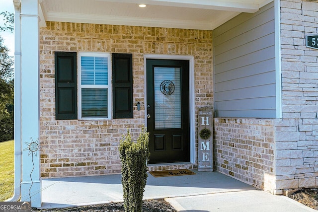 534 Meadows Farm Dr, Monroe, GA 30655 - property entrance featuring brick siding