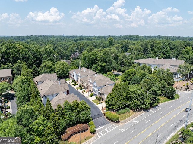 196 Mystic Ct, Atlanta, GA 30342 - aerial view of residential area featuring a forest