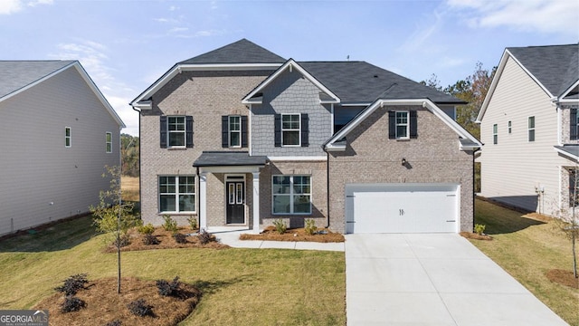 683 Edgar, Hampton, GA 30228 - craftsman-style house with brick siding, driveway, a front yard, and an attached garage