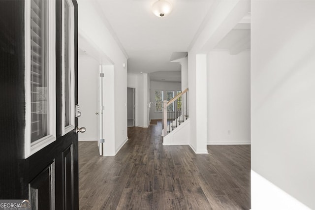 683 Edgar, Hampton, GA 30228 - foyer with dark wood-type flooring and stairway