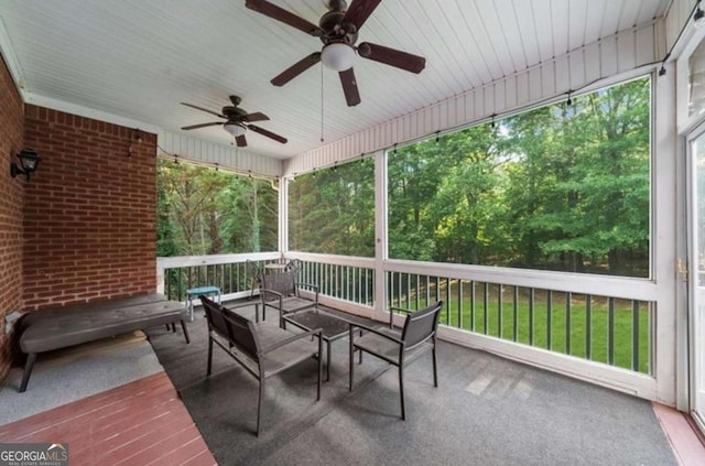 3737 Falls Trl, Winston, GA 30187 - wooden deck featuring a ceiling fan