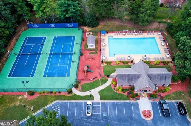 3737 Falls Trl, Winston, GA 30187 - drone / aerial view of a pool