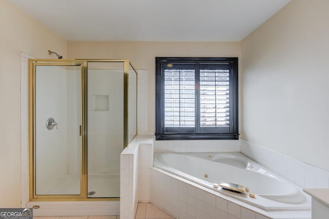 805 River Vly, Dacula, GA 30019 - full bath with a stall shower and a tub with jets