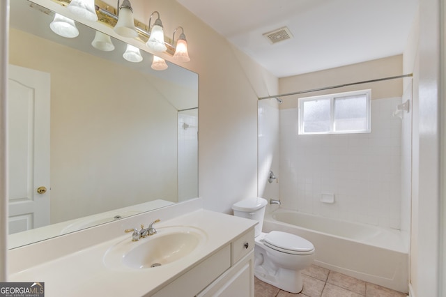 805 River Vly, Dacula, GA 30019 - full bathroom with vanity, bathtub / shower combination, and tile patterned flooring