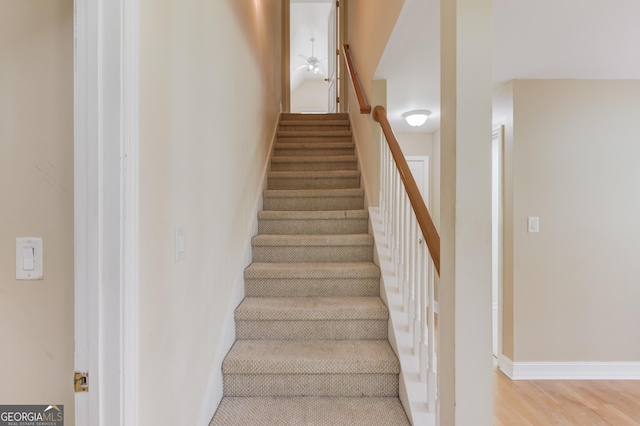 805 River Vly, Dacula, GA 30019 - stairway with wood finished floors and baseboards