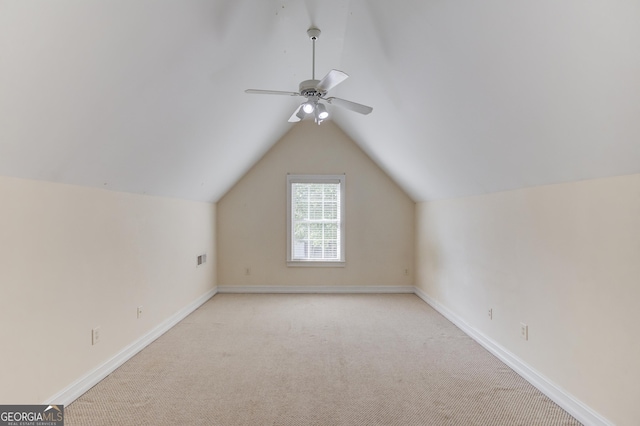 805 River Vly, Dacula, GA 30019 - bonus room with carpet floors, lofted ceiling, and ceiling fan