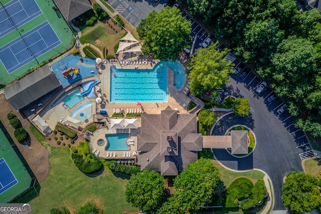 805 River Vly, Dacula, GA 30019 - bird's eye view of a pool