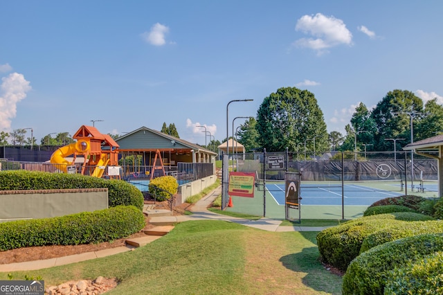 805 River Vly, Dacula, GA 30019 - view of tennis court