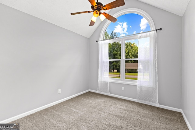 80 Austin Woods Dr, Senoia, GA 30276 - carpeted spare room with lofted ceiling and ceiling fan