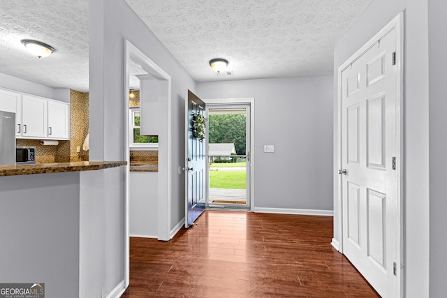 80 Austin Woods Dr, Senoia, GA 30276 - entryway featuring dark wood-type flooring and a textured ceiling