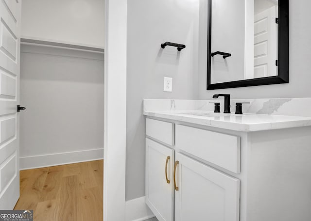 194 Forest Berry Ct Unit 98M2, Newnan, GA 30265 - bathroom featuring wood finished floors and vanity