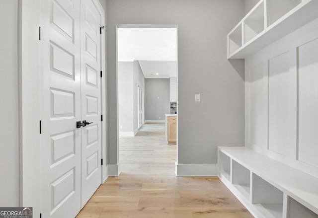 194 Forest Berry Ct Unit 98M2, Newnan, GA 30265 - mudroom with light wood-style floors and recessed lighting