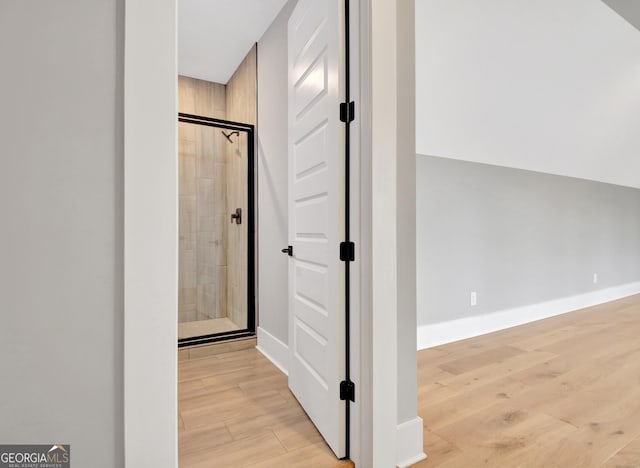 194 Forest Berry Ct Unit 98M2, Newnan, GA 30265 - hall featuring light wood-type flooring and baseboards