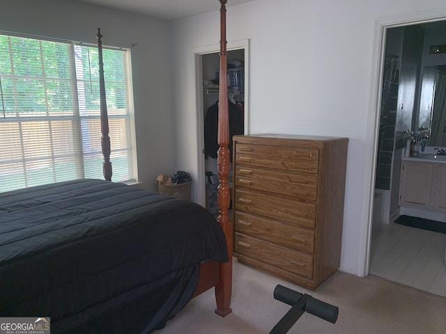 3232 Deer Pause Ln, Decatur, GA 30034 - bedroom with a walk in closet, light carpet, and a closet