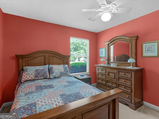 2866 Rosecommons Dr, Hampton, GA 30228 - bedroom featuring light carpet and ceiling fan