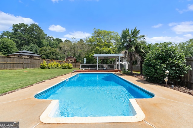 11 Chad Ct, Mcdonough, GA 30253 - view of swimming pool with a fenced backyard and a patio area