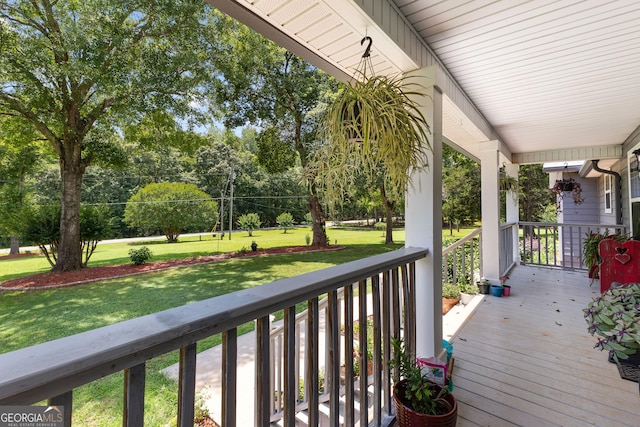 152 Bear Creek Rd, Moreland, GA 30259 - porch with a lawn