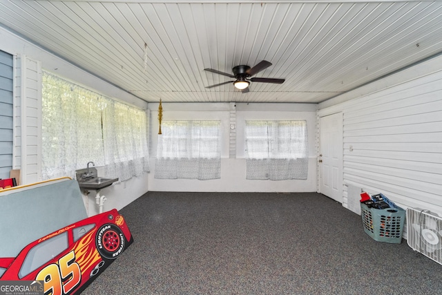 303 Cherokee St, Pine Mountain, GA 31822 - sunroom / solarium featuring ceiling fan