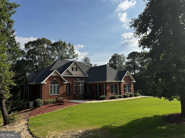 131 Winesap Way, Clarkesville, GA 30523 - view of front of house featuring brick siding and a front lawn