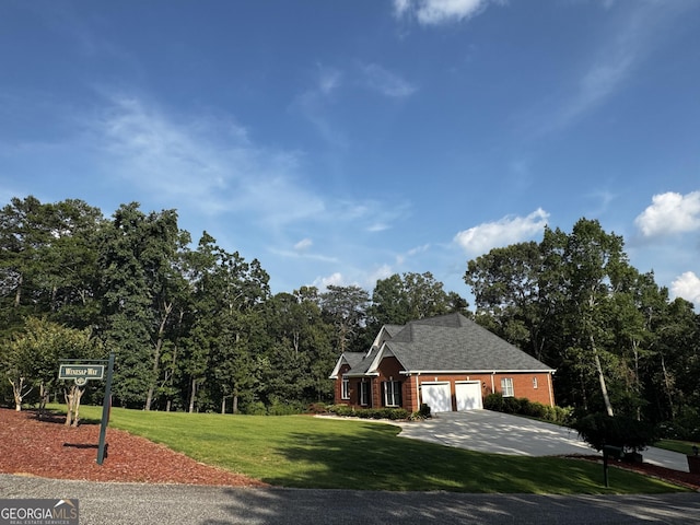 131 Winesap Way, Clarkesville, GA 30523 - view of front of house with an attached garage, a front yard, and driveway