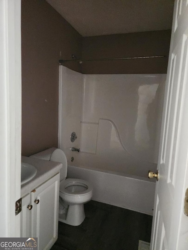 3059 Brass Dr, Austell, GA 30106 - bathroom with vanity and tub / shower combination