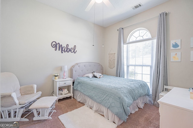 231 Brookstone Ct, Rincon, GA 31326 - bedroom with light colored carpet and ceiling fan