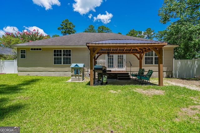 231 Brookstone Ct, Rincon, GA 31326 - rear view of property featuring a gazebo and a patio