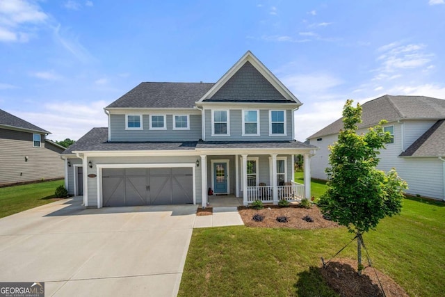 916 Gambino Trce, Peachtree City, GA 30269 - view of front of property with a porch, driveway, and a front lawn