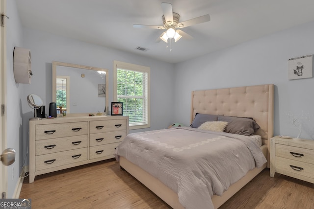 14 Hammock Ridge Dr, Newnan, GA 30265 - bedroom featuring light wood-style floors and a ceiling fan