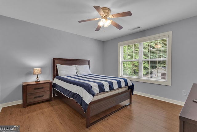 14 Hammock Ridge Dr, Newnan, GA 30265 - bedroom featuring wood finished floors and a ceiling fan