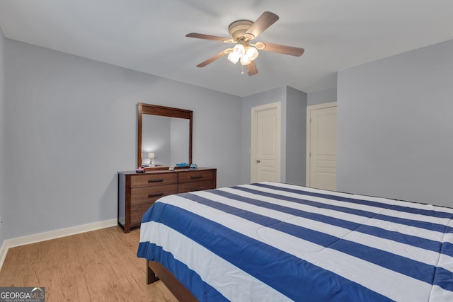 14 Hammock Ridge Dr, Newnan, GA 30265 - bedroom featuring light wood finished floors and a ceiling fan