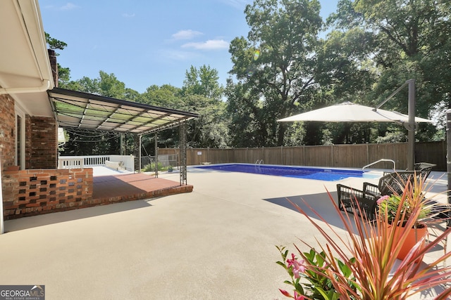 234 Crumbley Rd, Mcdonough, GA 30252 - view of swimming pool with a patio and a fenced backyard