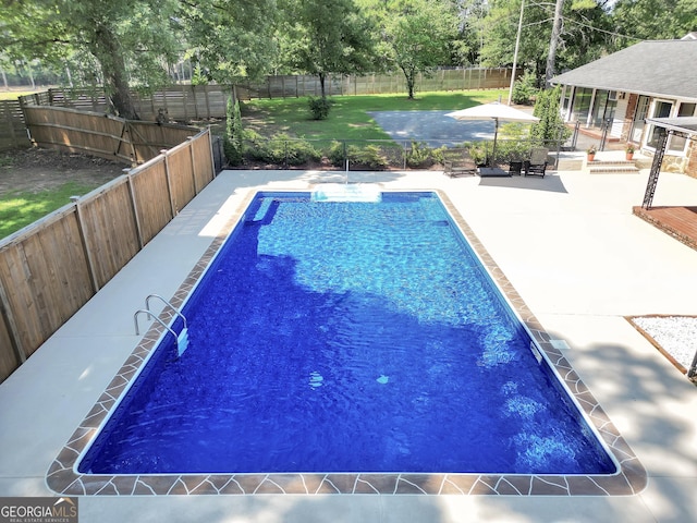 234 Crumbley Rd, Mcdonough, GA 30252 - view of swimming pool with a patio area and a fenced backyard