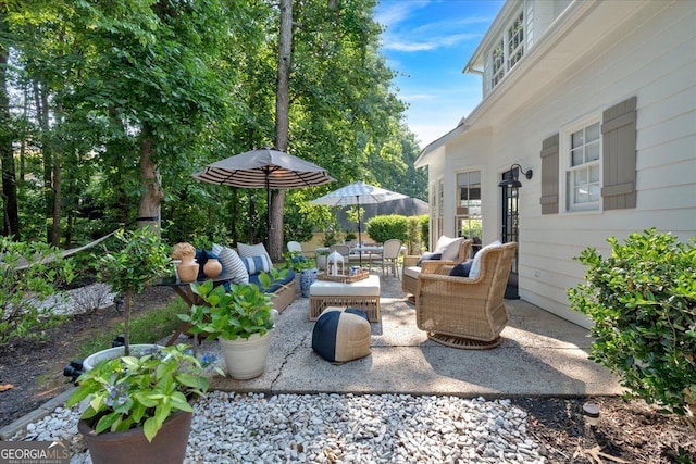 4385 Pinehollow Ct, Alpharetta, GA 30022 - view of patio featuring an outdoor living space