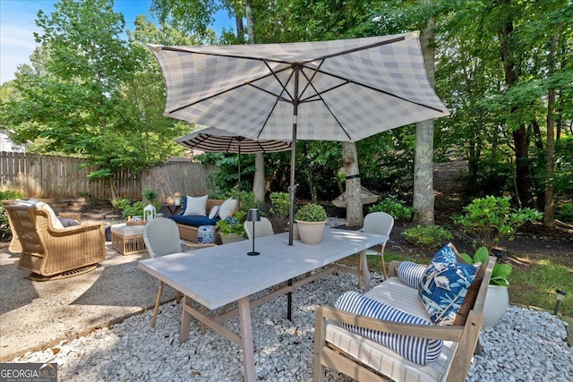 4385 Pinehollow Ct, Alpharetta, GA 30022 - view of patio / terrace featuring an outdoor living space and outdoor dining space