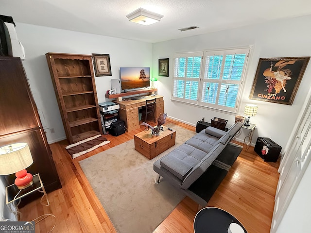 180 Broomsedge Trl, Athens, GA 30605 - living area with light wood-style flooring and a desk