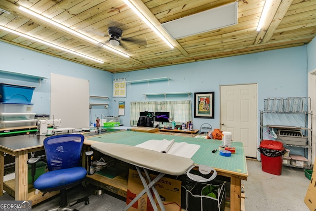 220 Gamble Dr, Carrollton, GA 30116 - office area with concrete floors