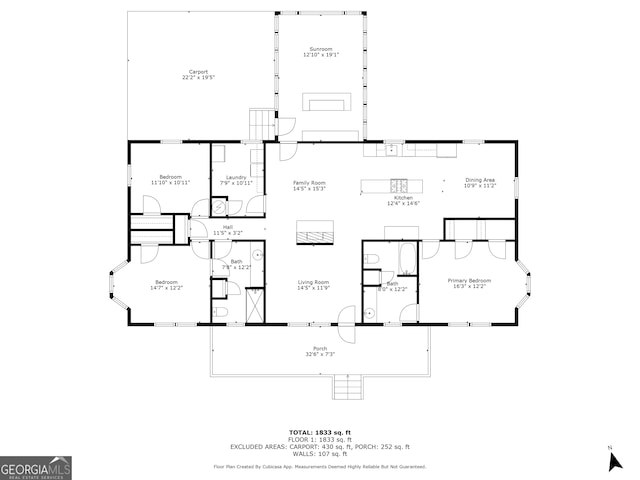 220 Gamble Dr, Carrollton, GA 30116 - view of floor plan / room layout