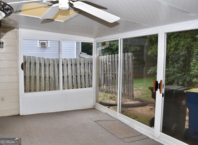 1106 Shiloh Ln NW, Kennesaw, GA 30144 - unfurnished sunroom with a ceiling fan