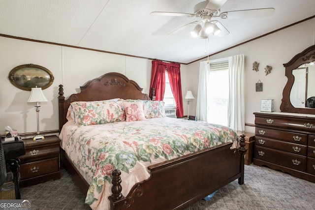 3564 Chapel Cir, Blackshear, GA 31516 - bedroom with carpet flooring, crown molding, and a ceiling fan