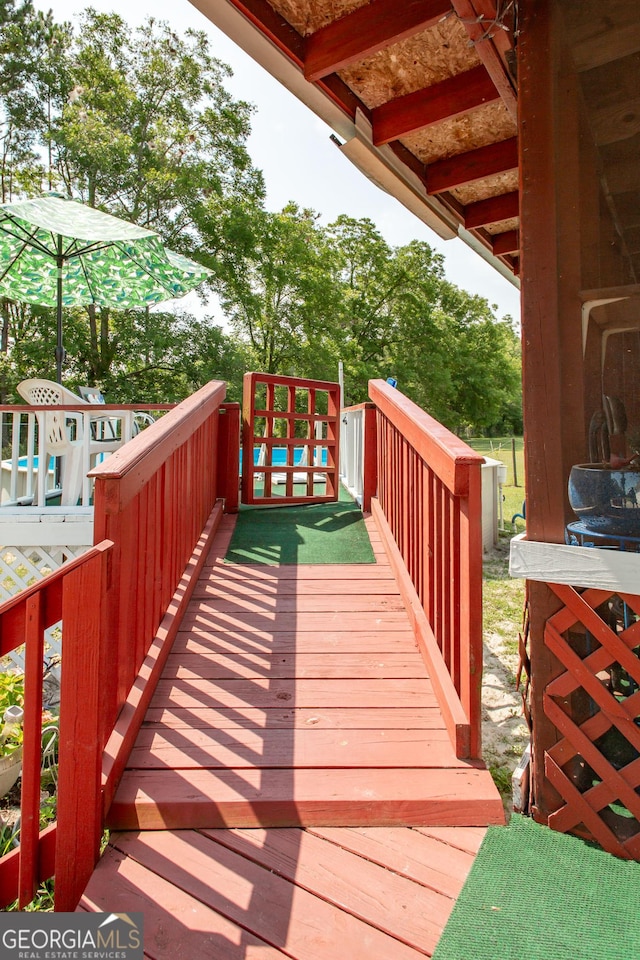 3564 Chapel Cir, Blackshear, GA 31516 - view of wooden terrace
