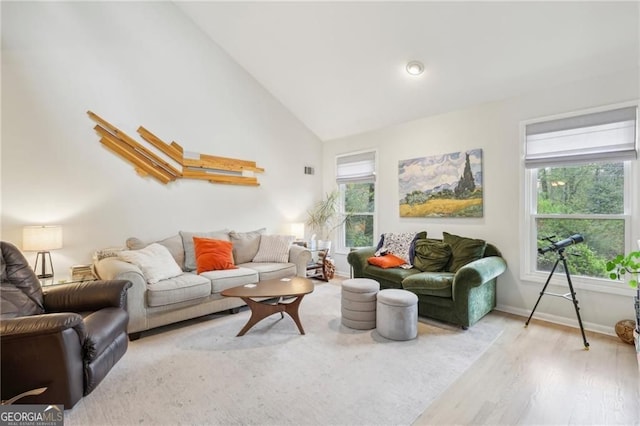 2653 Partridge Trl, Duluth, GA 30097 - living room with wood finished floors and high vaulted ceiling