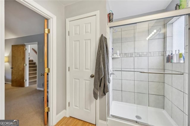 2653 Partridge Trl, Duluth, GA 30097 - full bath featuring a shower stall and baseboards