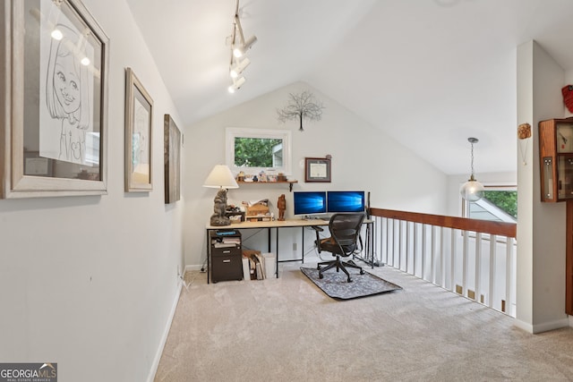 2653 Partridge Trl, Duluth, GA 30097 - carpeted office space with vaulted ceiling and plenty of natural light