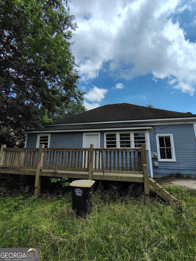 501 Calhoun Ave NE, Rome, GA 30161 - rear view of house featuring a wooden deck