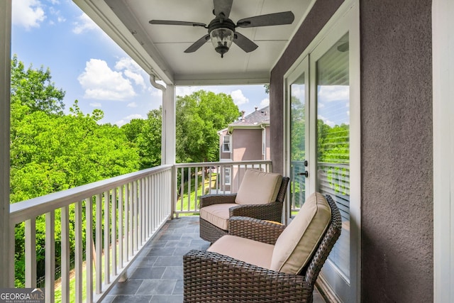 9 Saint Claire Ln NE, Atlanta, GA 30324 - balcony featuring ceiling fan
