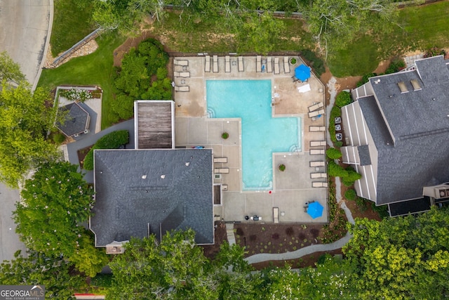 9 Saint Claire Ln NE, Atlanta, GA 30324 - drone / aerial view of a pool